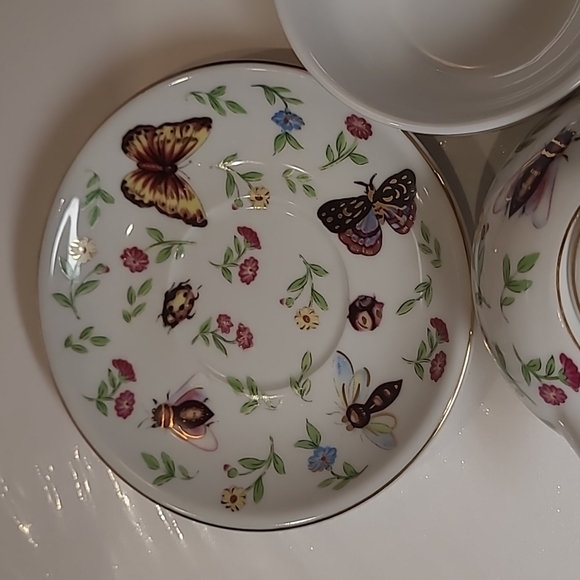Adeline porcell Anafine tea for one set teacup and saucer and pot - Picture 5 of 10